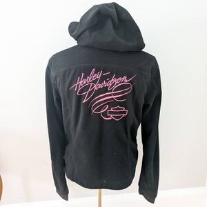 Harley Davidson Pink Breast Cancer Support Hooded Zip Jacket